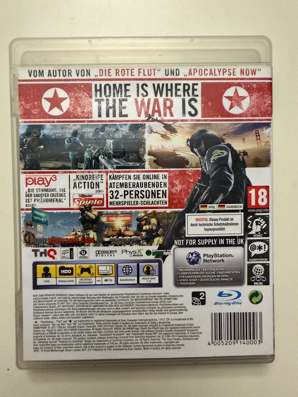 Giochi: PlayStation 3 Game HOMEFRONT PS3 – Usato da Münsingen venduto da Ganjam 2