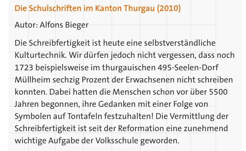 Libri: Die Schulschriften im Kanton Thurgau – Nuovo (secondo la descrizione) da Gerlikon venduto da jabadabadu 1