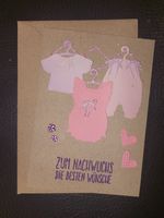 Handgemachte Karte zur Geburt, Mädchen