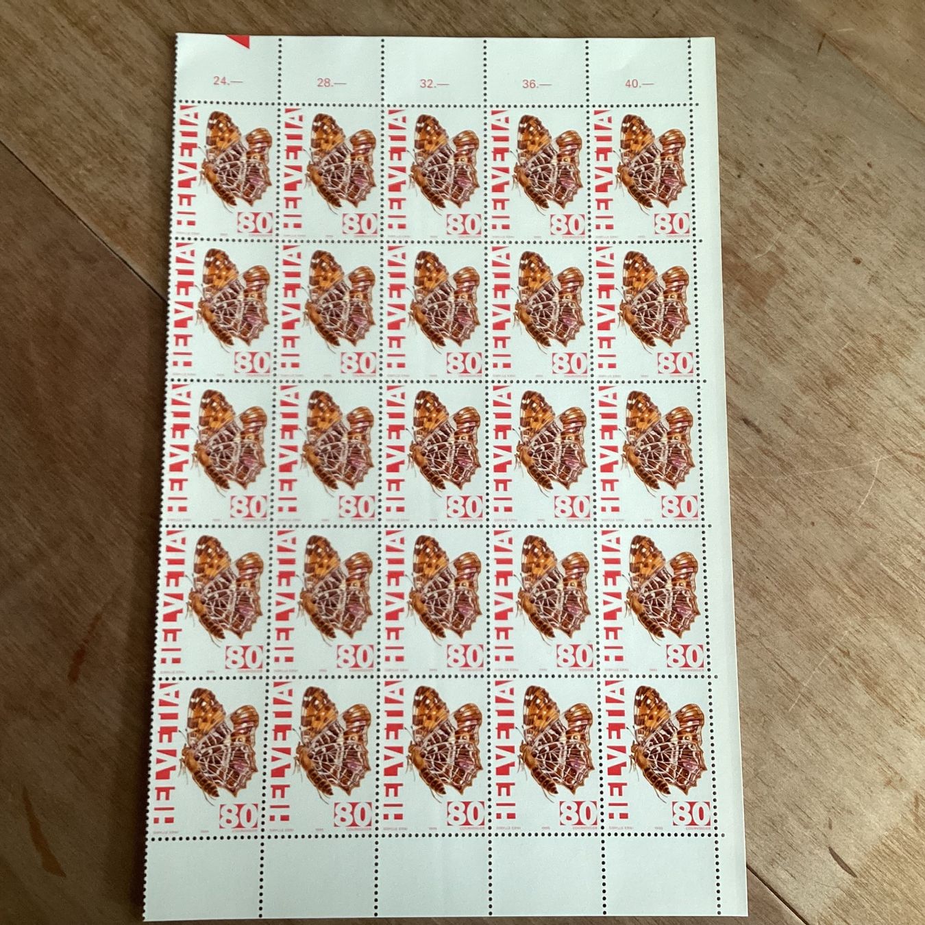 Tutti i francobolli: 25x Fr. 0.80 Briefmarken postfrisch einheimische Tiere 1995 – Nuovo (secondo la descrizione) da Seftigen venduto da Muggelwomb