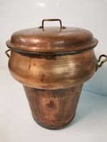 Kupferkübel mit Deckel, Kupfertopf Übertopf 70cm