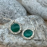 Ohrhänger - grüner Onyx - Silber 925