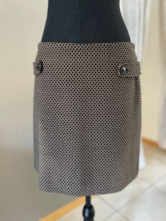 Schicker Minirock Gr. 36 Winter Style schwarz beige Opus