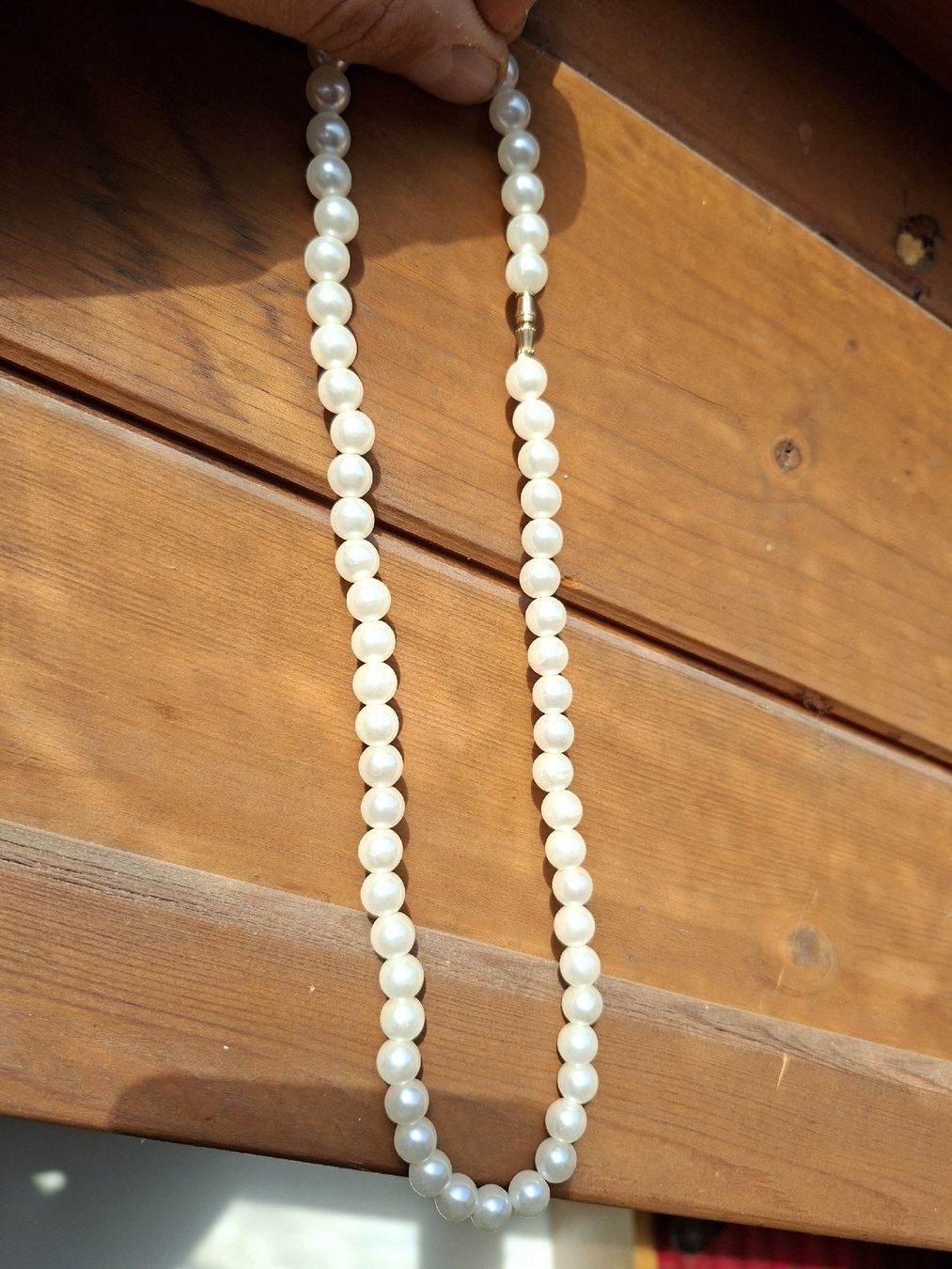 Catenine: Collier de perles blanches longueur +/-58 cm  – Usato da Tannay venduto da v1n1p00h