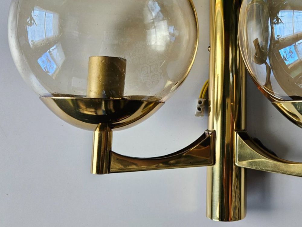 Lampen: Applique double Honsel - Space Age - globes ambrés – Gebraucht aus Echandens von annegug 6