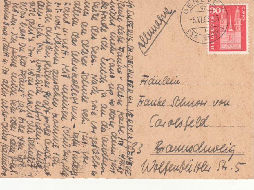 Cartoline postali: Montreux 1963 – Usato da Bürglen TG venduto da StampGraf 1