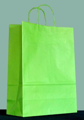 Borse: Papiertragtaschen 18/8 x 22 cm grün – Nuovo e nell'imballaggio originale da Lauperswil venduto da oeko-sack