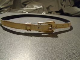 Gürtel, Grösse 85 cm, goldfarbig