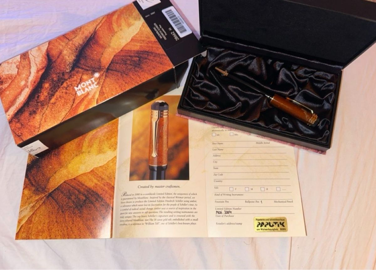 Montblanc Penna & Evidenziatori: Mont Blanc Schiller ballpoint pen – Usato da Subingen venduto da aga_1054 1