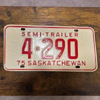 🇨🇦 Autoschild, Saskatchewan 4 290 - ORIGINAL!