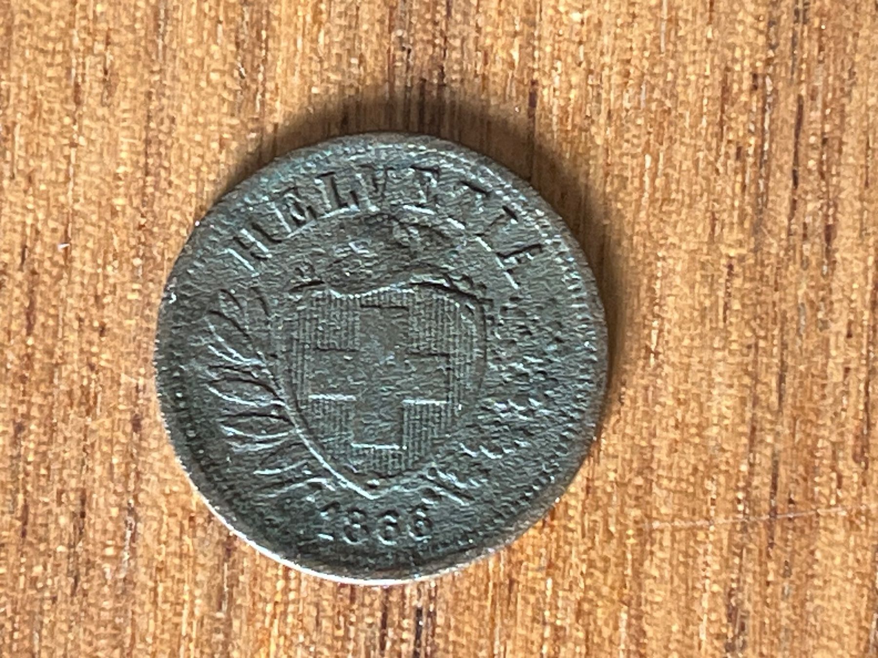 Tutti le monete: 2 Rappen - 1866 bel état – Usato da BREMBLENS venduto da Lafoudre 1