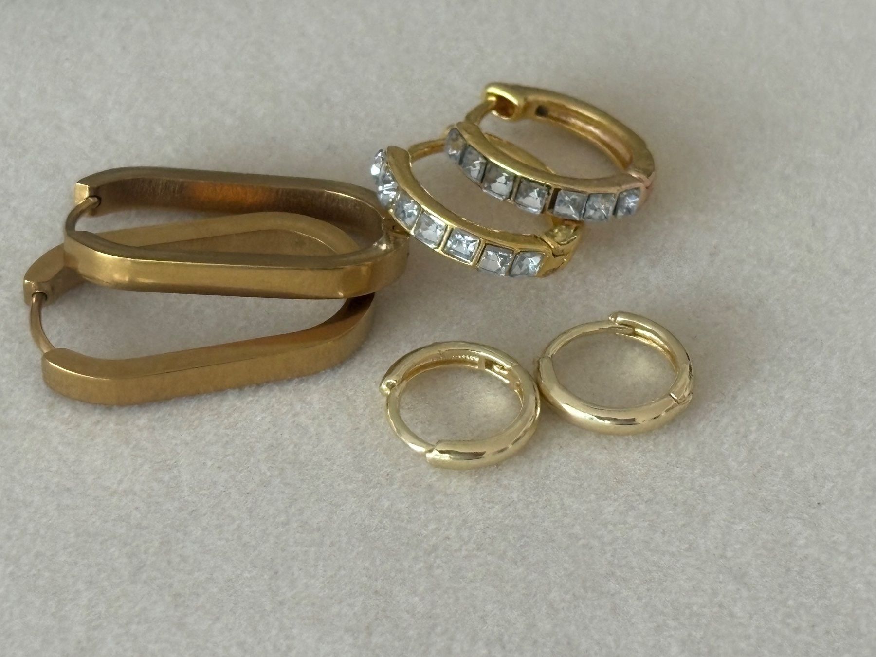 Orecchini pendenti & Orecchini a lobo: Luxus Elegante Trio Mini Ohrstecker Farbe :Gold – Nuovo (secondo la descrizione) da Biel-Bienne venduto da Roserosse13 2