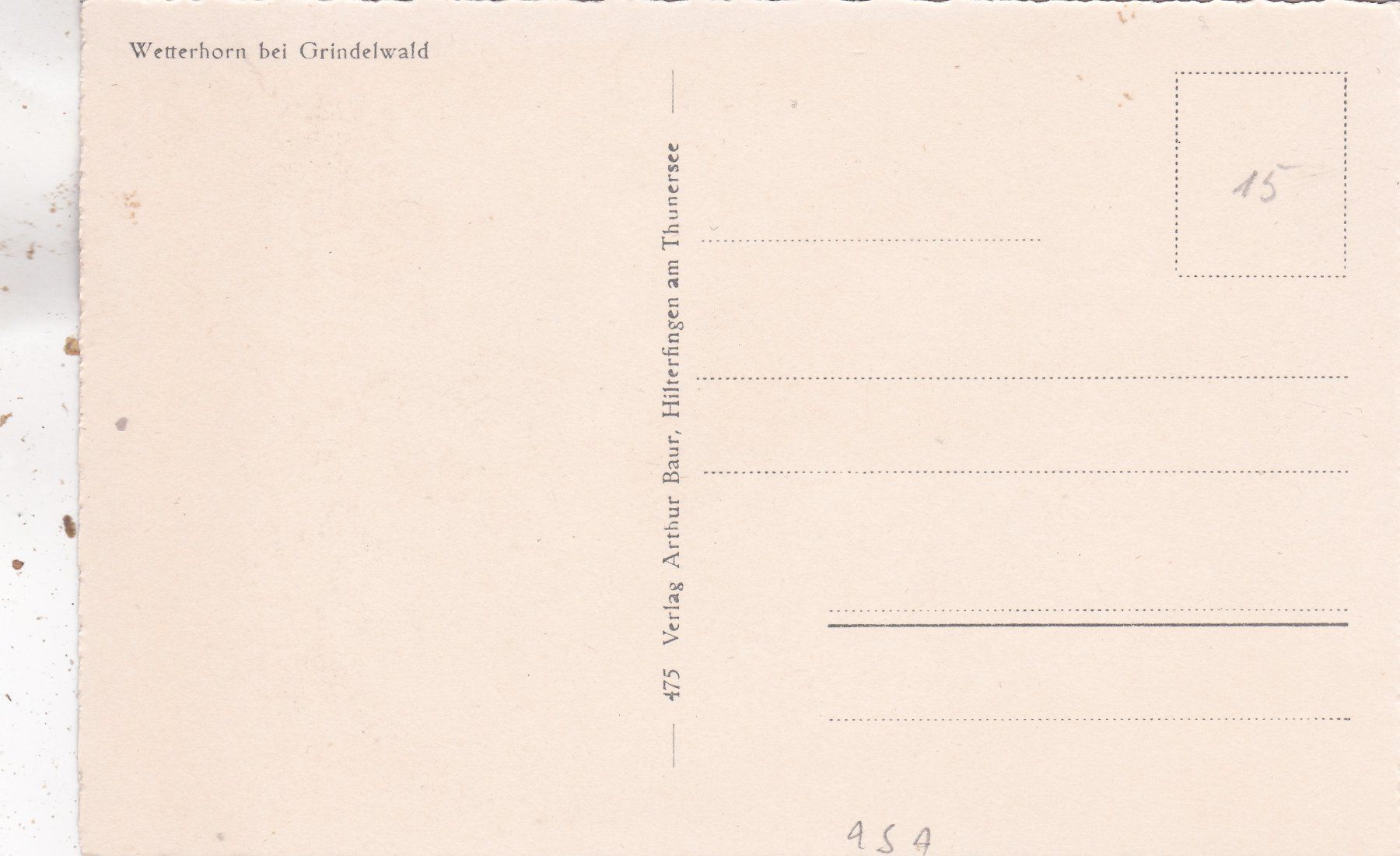 Ansichtskarten: Wetterhorn bei Grindelwald – Gebraucht aus Herisau von Lisegrat2008 1