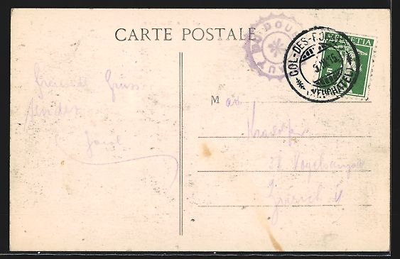 Cartoline postali: Col des Roches, Strassenpartie mit Hotel – Usato da Berlin venduto da bartko-reher 1