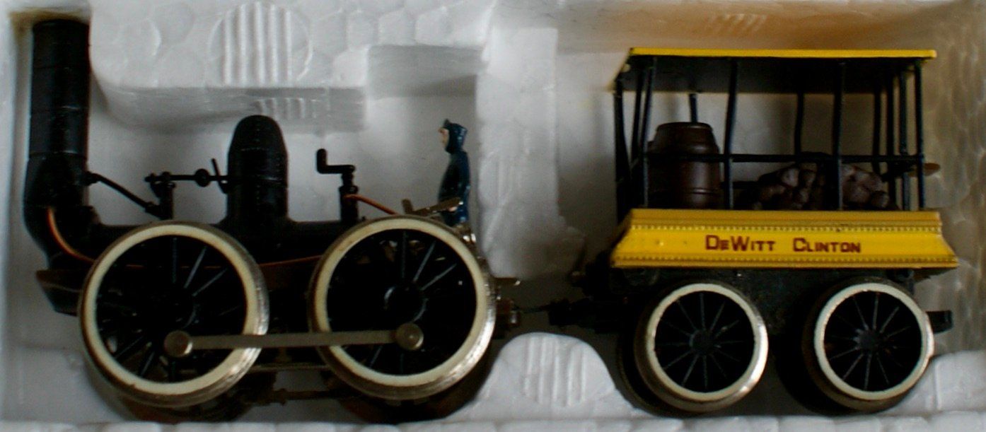 Modellini di ferrovie: DE WITT CLINTON 1831 et 3 wagons – Nuovo (secondo la descrizione) da Morrens VD venduto da alain50 2