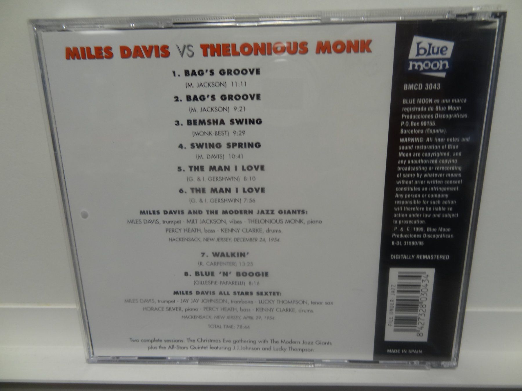 CDs: Miles Davis vs Thelonious Monk CD - Jazz Klassiker! – Gebraucht aus luzern von musicandart 1