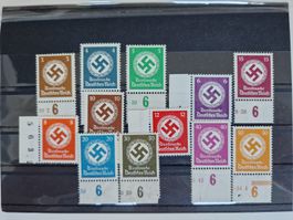 Deutsches Reich Hakenkreuz Dienstmarke Set POSTFRISCH