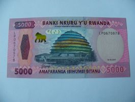 Banknote Ruanda 5000 Francs 2024, Unzirkuliert
