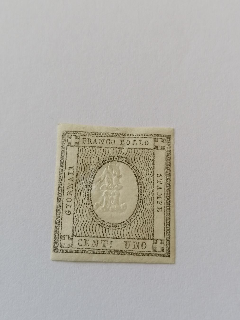 Tutti i francobolli: Alt Italien Sardinien 1861 Uno Cent  – Usato da Happerswil venduto da tschergi
