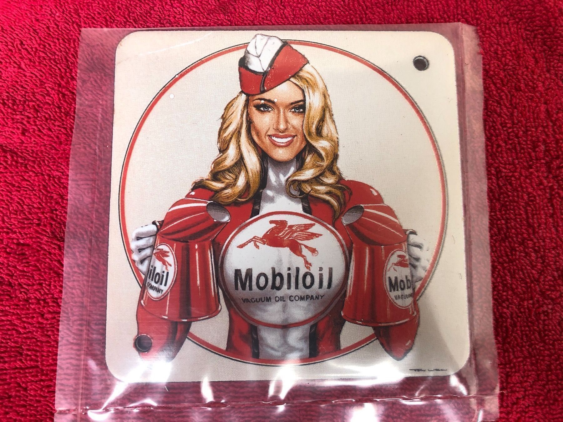 Insegne: Mobiloil oin up werbung classic – Nuovo (secondo la descrizione) da Reinach AG venduto da rares75