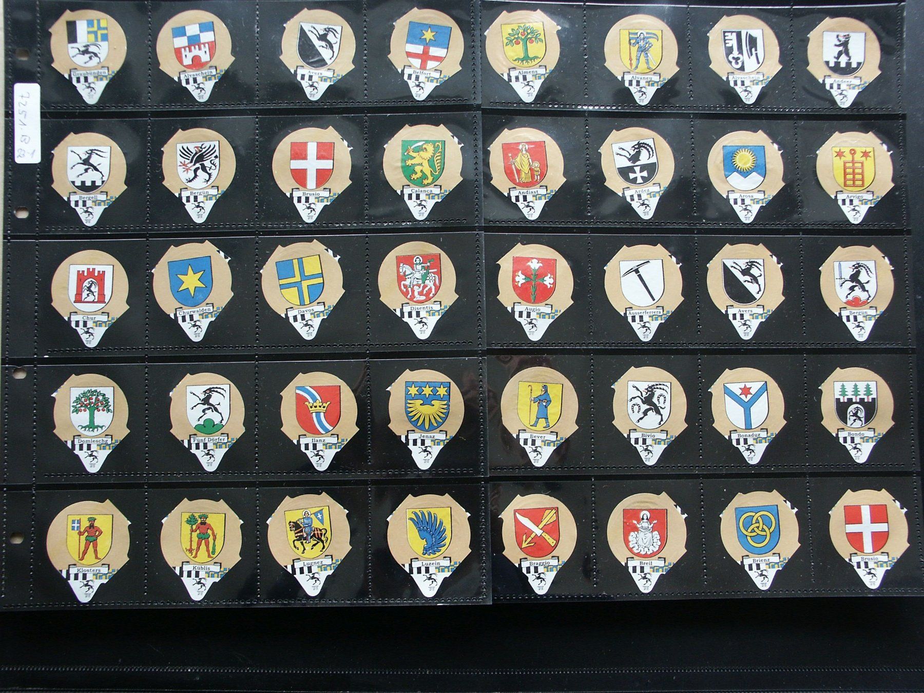 Coperchi dei cremini per caffè: Serie 7251B      Bündner Gemeindewappen            AZM  Steg – Usato da Niederglatt ZH venduto da herzblatt5449 1