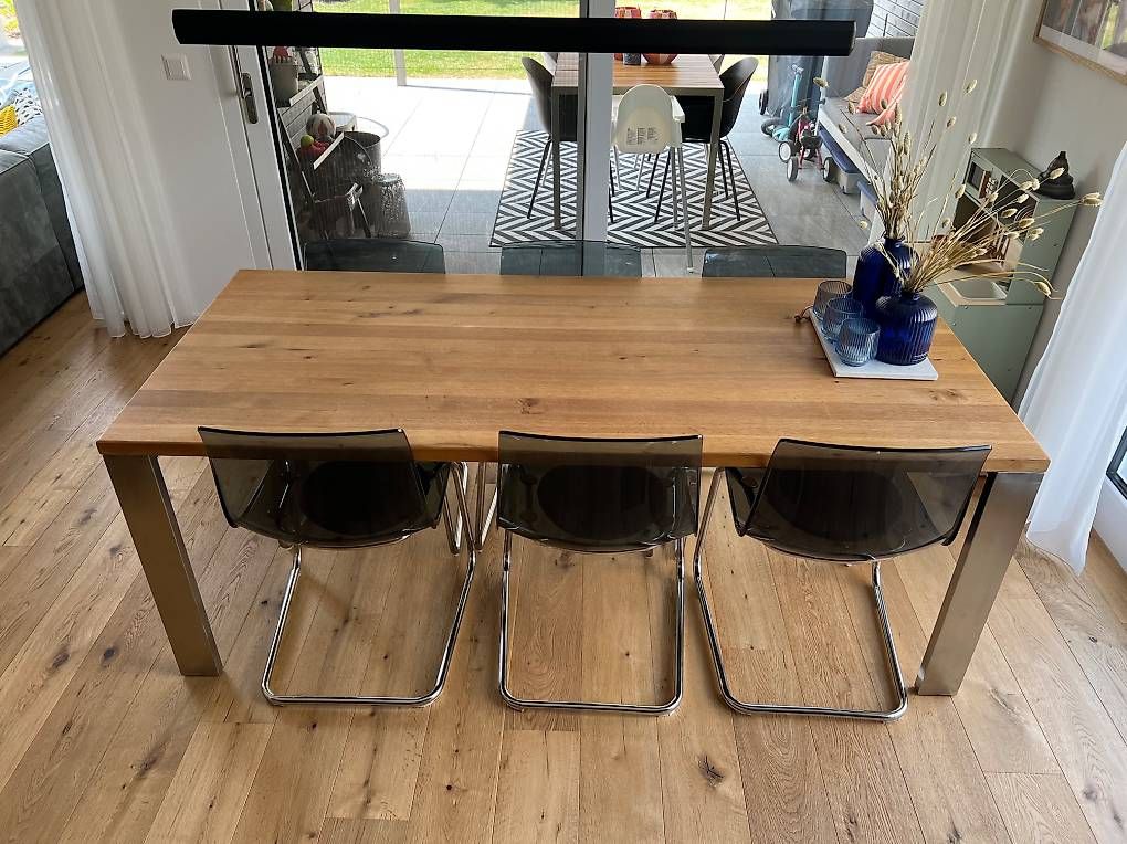 Livique Tavoli: Massivholz-Tisch mit Aluminiumgestell – Usato da Ettenhausen TG venduto da Carlo_walter 2