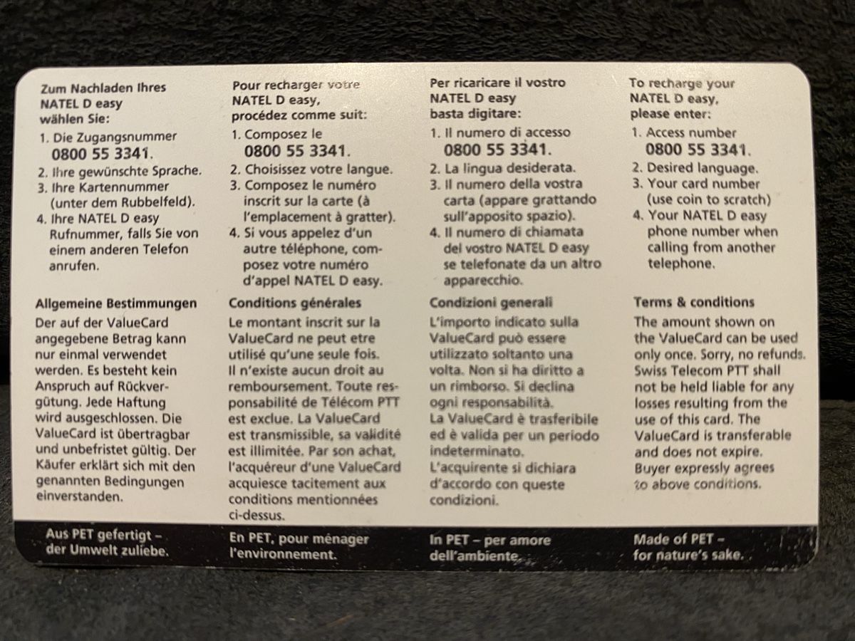 Telefon- & Taxkarten: Carte – Gebraucht aus Lausanne von babacard10 1