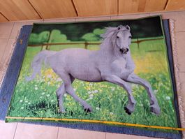 Pferde-Tagesdecke, ca. 165x125cm, neuwertig!