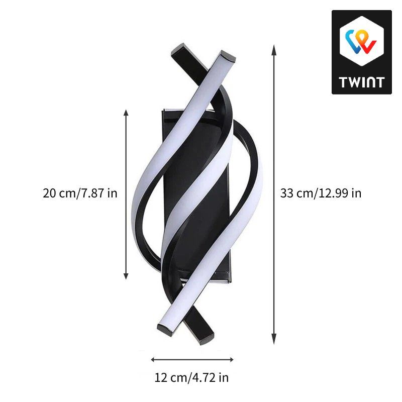 Lampes: Lampe murale LED en forme de spirale incurvée, – Neuf avec emballage d'origine à Saignelégier par onekeystore 2