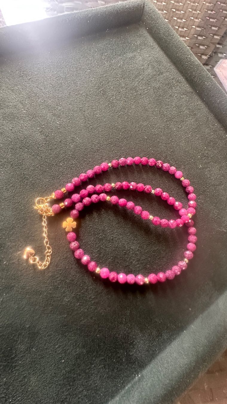 Catenine: Choker mit natürlichen Rubin Edelsteinen – Nuovo e nell'imballaggio originale da Kriens venduto da Hortensie6 4