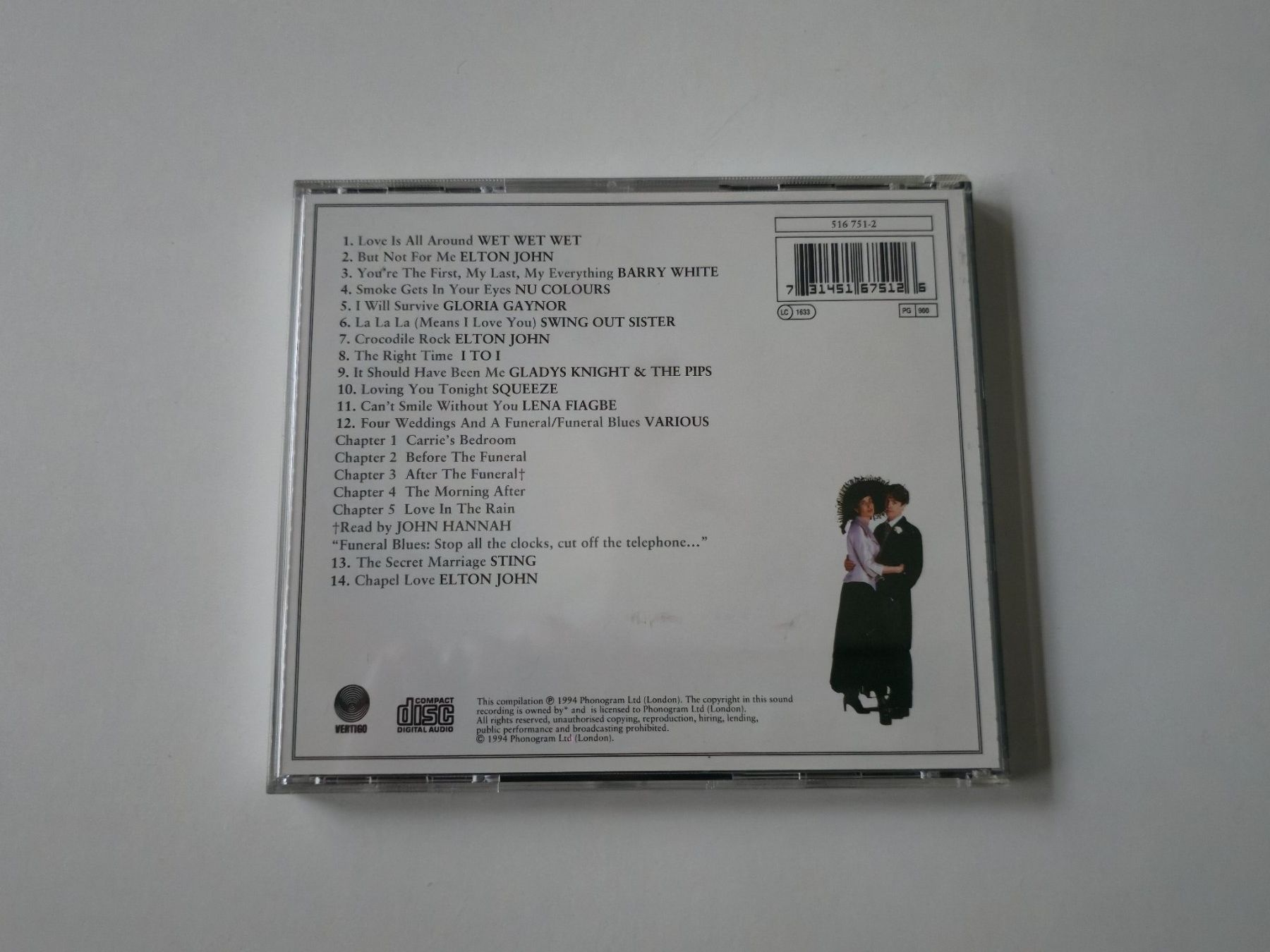 CD: CD Four Weddings & A Funeral Filmmusik – Usato da Dättlikon venduto da Wundertuete_ 1