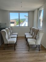 PREIS FÜR 6! Esszimmerstühle Stoff Louis XVI Stil 6 Stk.
