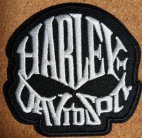 Patch brodé Harley Davidson Skull tête de mort J157
