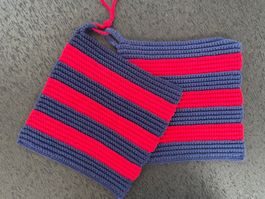 Gehäkelte Topflappen / Topfanfasser, Handarbeit 20 x 20 neu!