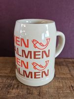 6 original Salmen Bierkrüge, Keramik, Vintage, Rarität!
