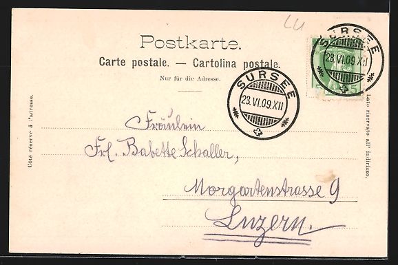 Cartoline postali: AK Grosswangen, Teilansicht mit Kirche – Usato da Berlin venduto da bartko-reher 1