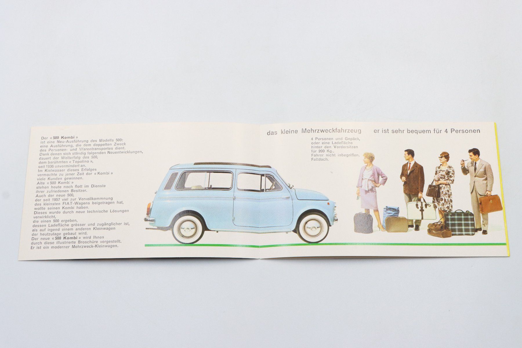 Fiat Dokumente: Fiat 500 Kombi 1963 Prospekt – Gebraucht aus Bühl b.Aarberg von Collectorpassions 2