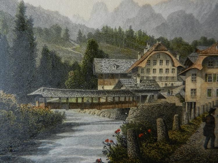 Incisioni: Bad Weissenburg koloriert – Usato da Risch venduto da Rischli15 7