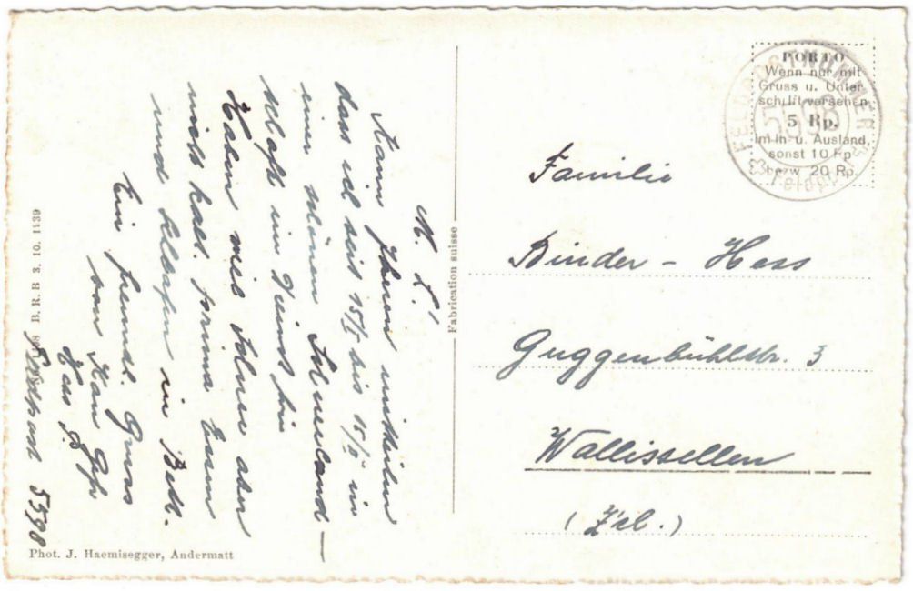 Cartoline postali: Andermatt - Skilift Nätschen – Usato da Binningen venduto da Mountainrider 1