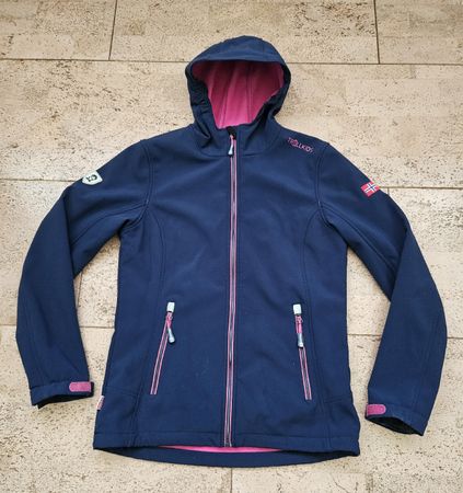 Trollkids Softshell Jacke dunkelblau Grösse 164, neuwertig!