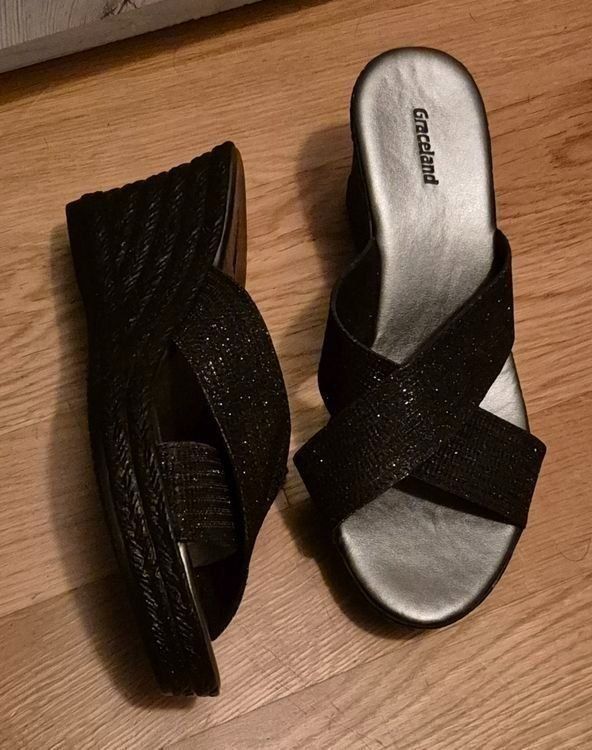 Graceland Scarpe da donna: Schwarze Sandaletten von Graceland – Nuovo (secondo la descrizione) da Liebefeld venduto da DekoBrokland 2