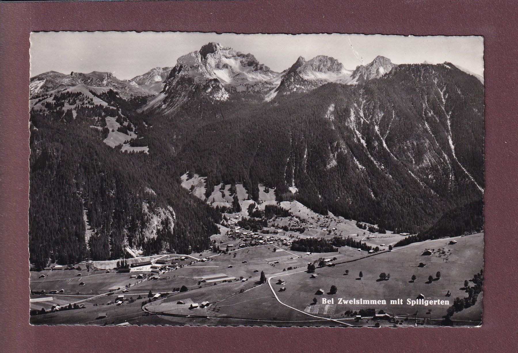 Ansichtskarten: Bei ZWEISIMMEN - Spillgerten - 1954 – Gebraucht aus Pully von nicecards