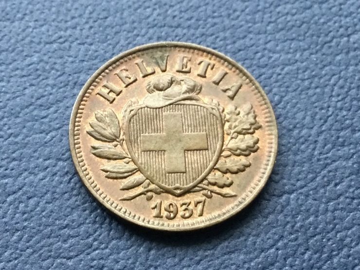 Tutti le monete: 2 Rappen 1937 VZ ++ – Nuovo (secondo la descrizione) da St. Margrethen SG venduto da alfapeugeot10