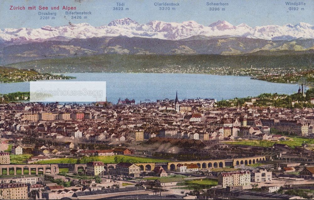 AK 1927 Zürich mit See und Alpen Kaufen auf Ricardo