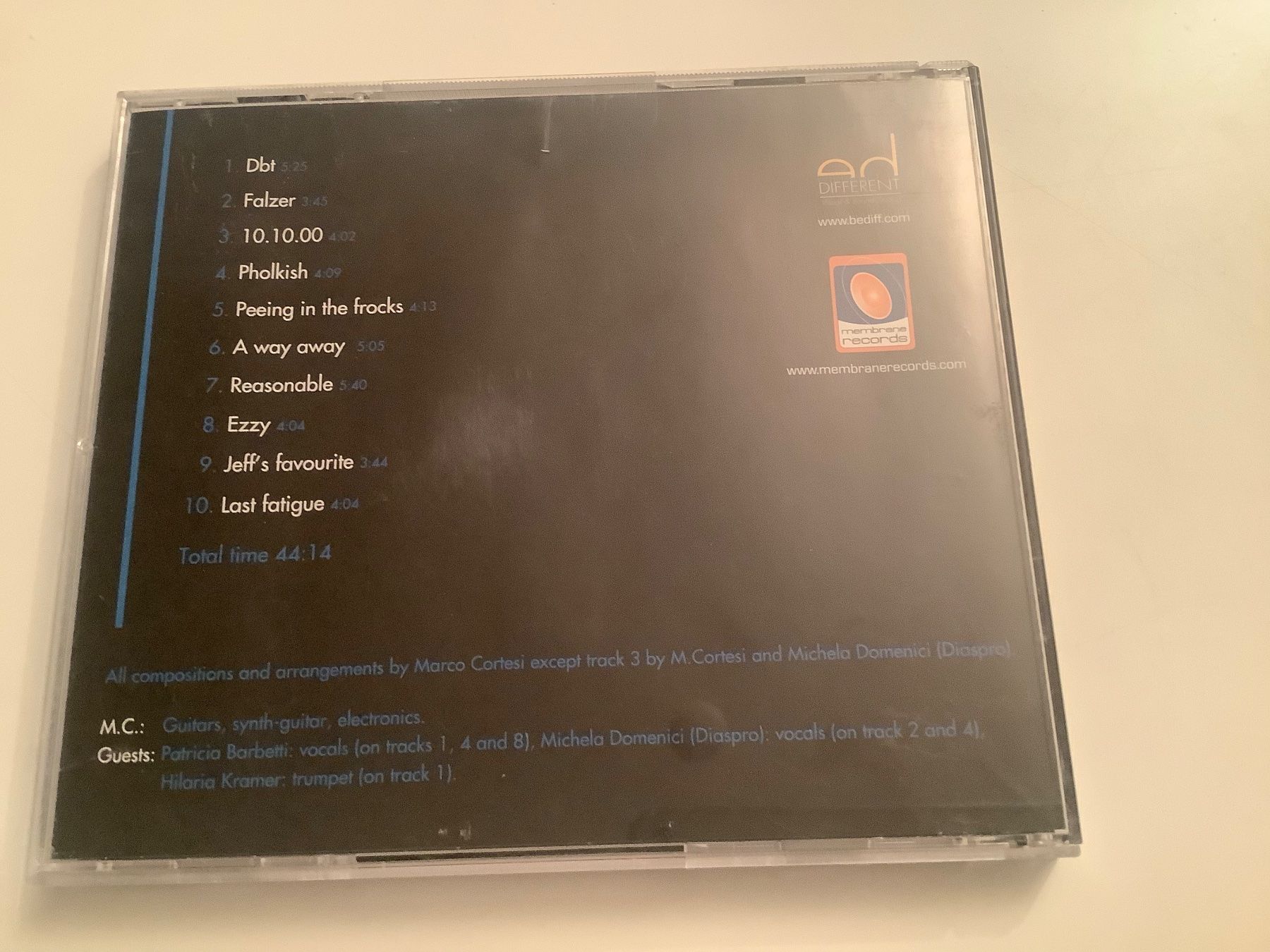 CD: Marco Cortesi / FALZER / 2005 – Usato da Dübendorf venduto da Shreck 1