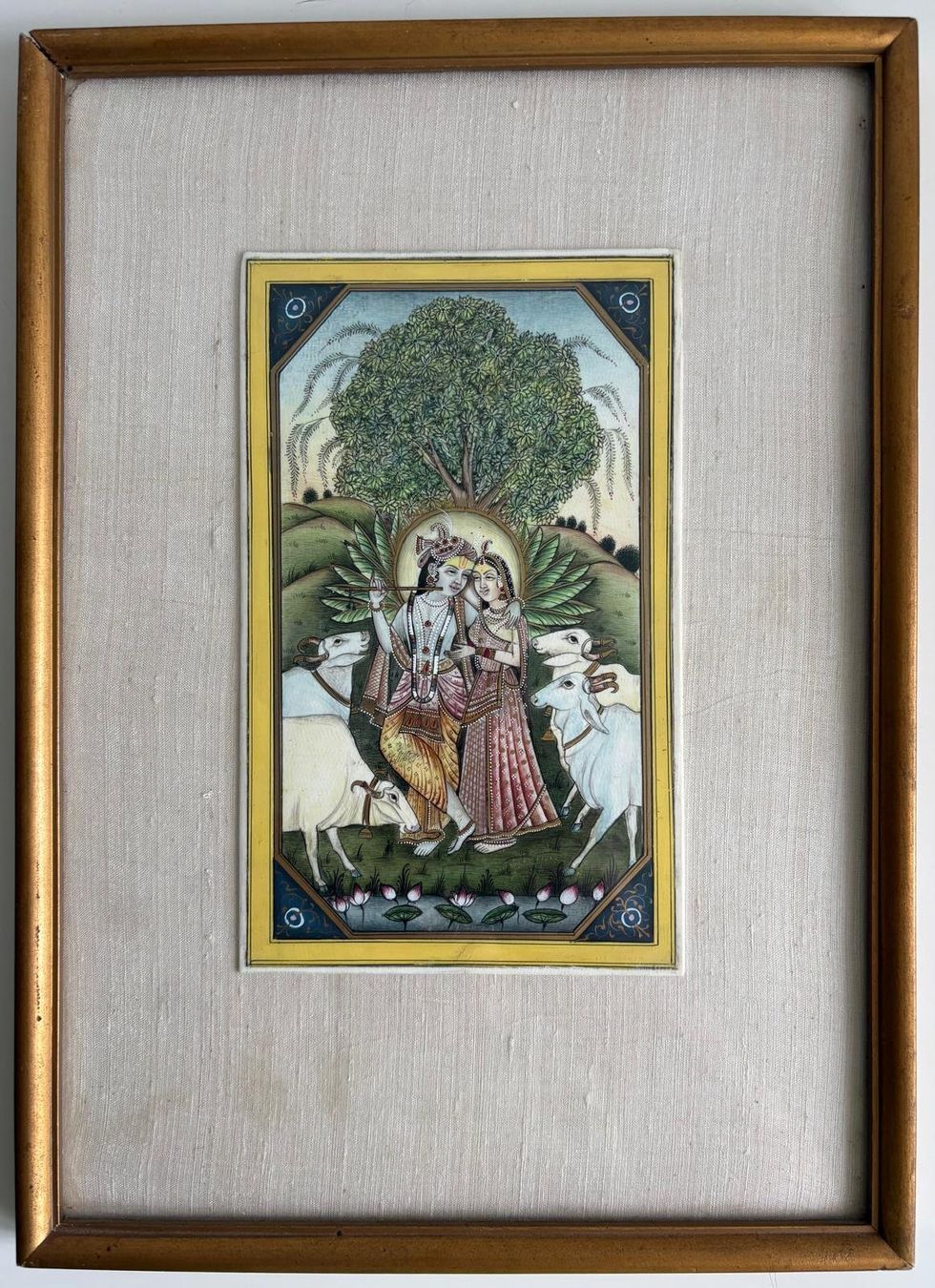 Dipinti: Wunderschönes Bild aus Indien handgemalt auf Bein – Usato da Zürich venduto da Pam-Creation