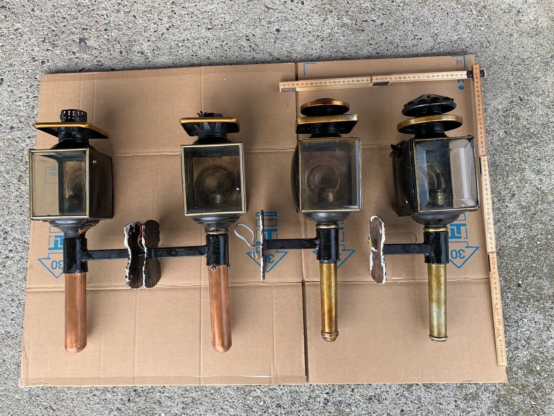 Carrozze: 4 antike Kutschenlampen – Usato da Feldbach venduto da Olive1 4