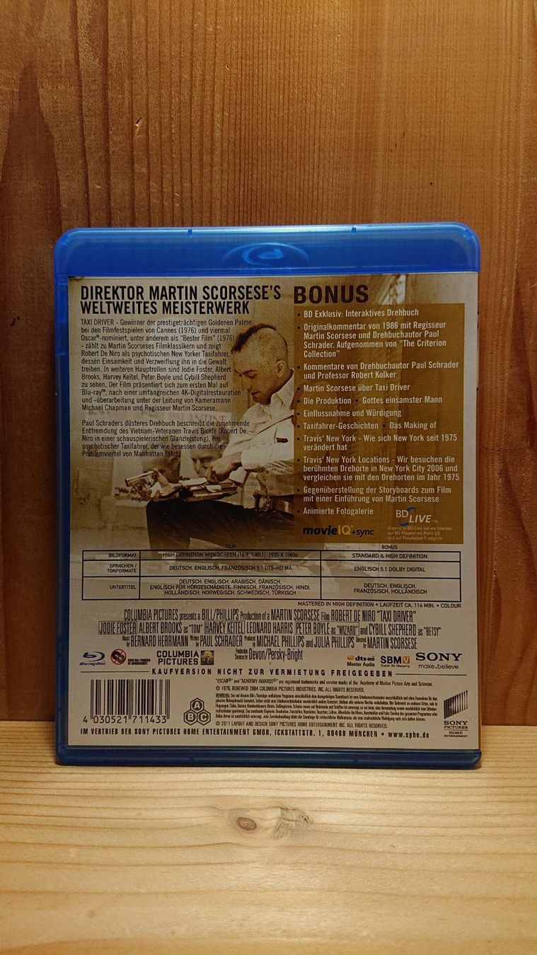 Tutti i DVDs: TAXI DRIVER Blu-Ray mit Robert De Niro – Usato da Wilderswil venduto da Exebub 1