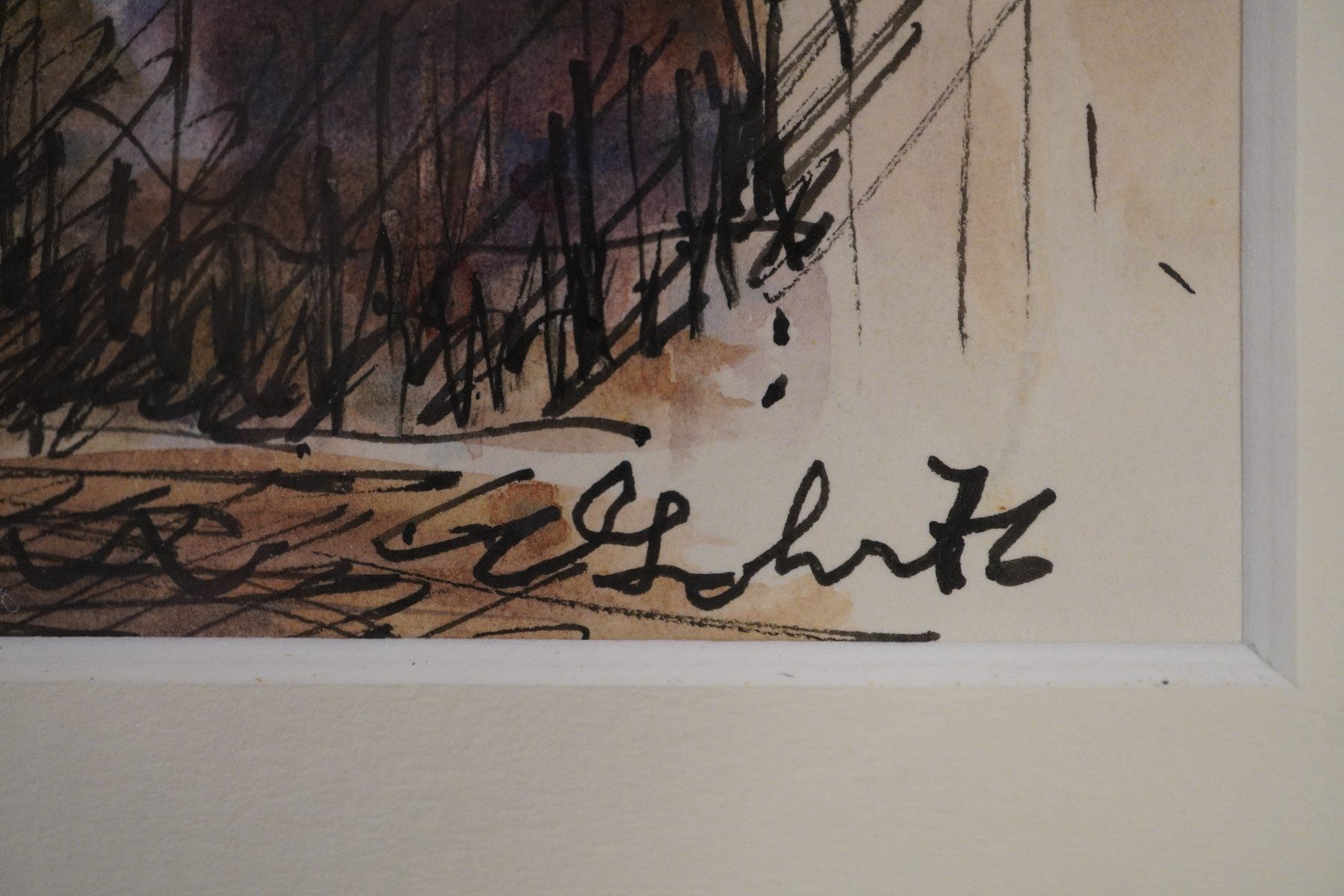 Gemälde: Original Aquarell Clown Mischtechnik (MA308) – Gebraucht aus Basel von B.W.B. 6