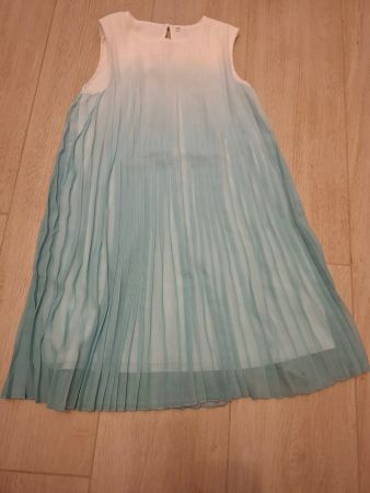 Sommerkleid Mädchen Türkis Gr. 140 Falten